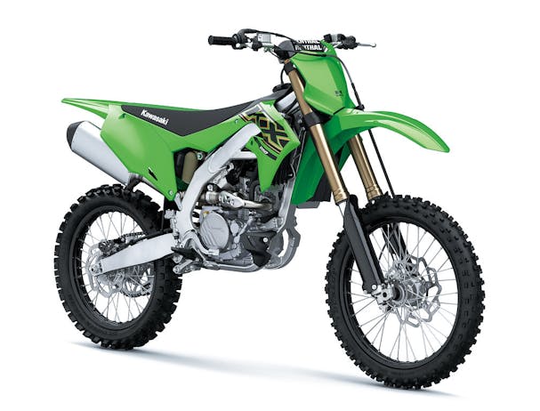 KawasakiI KX250 in lime green colour