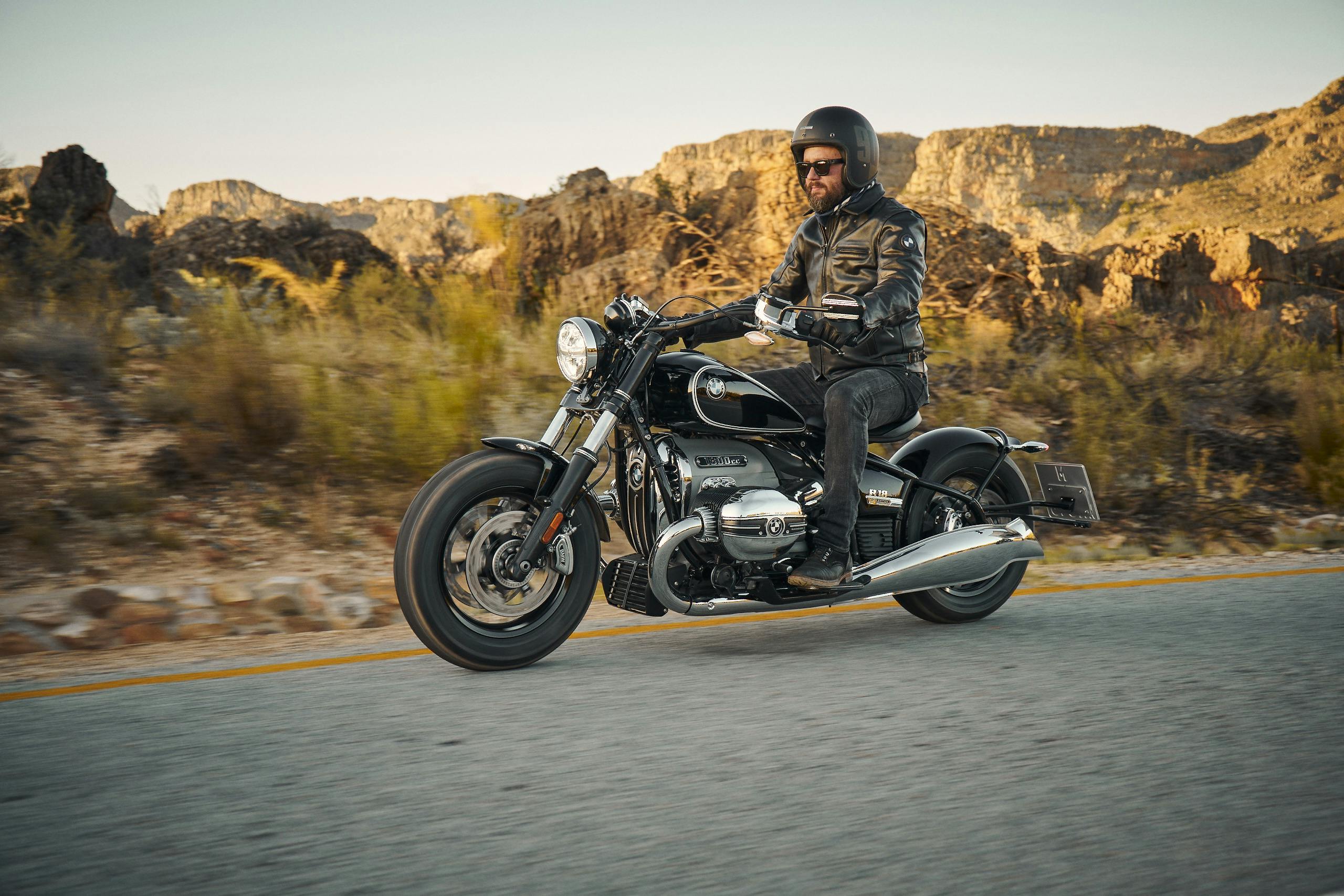 BMW R 18 on the road.