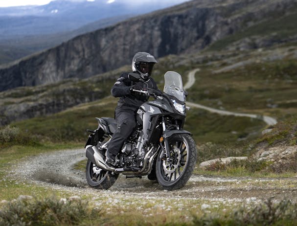 Honda CB500X on off-road track