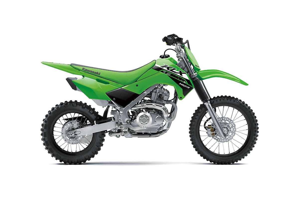 Kawasaki KLX140R in lime green colour