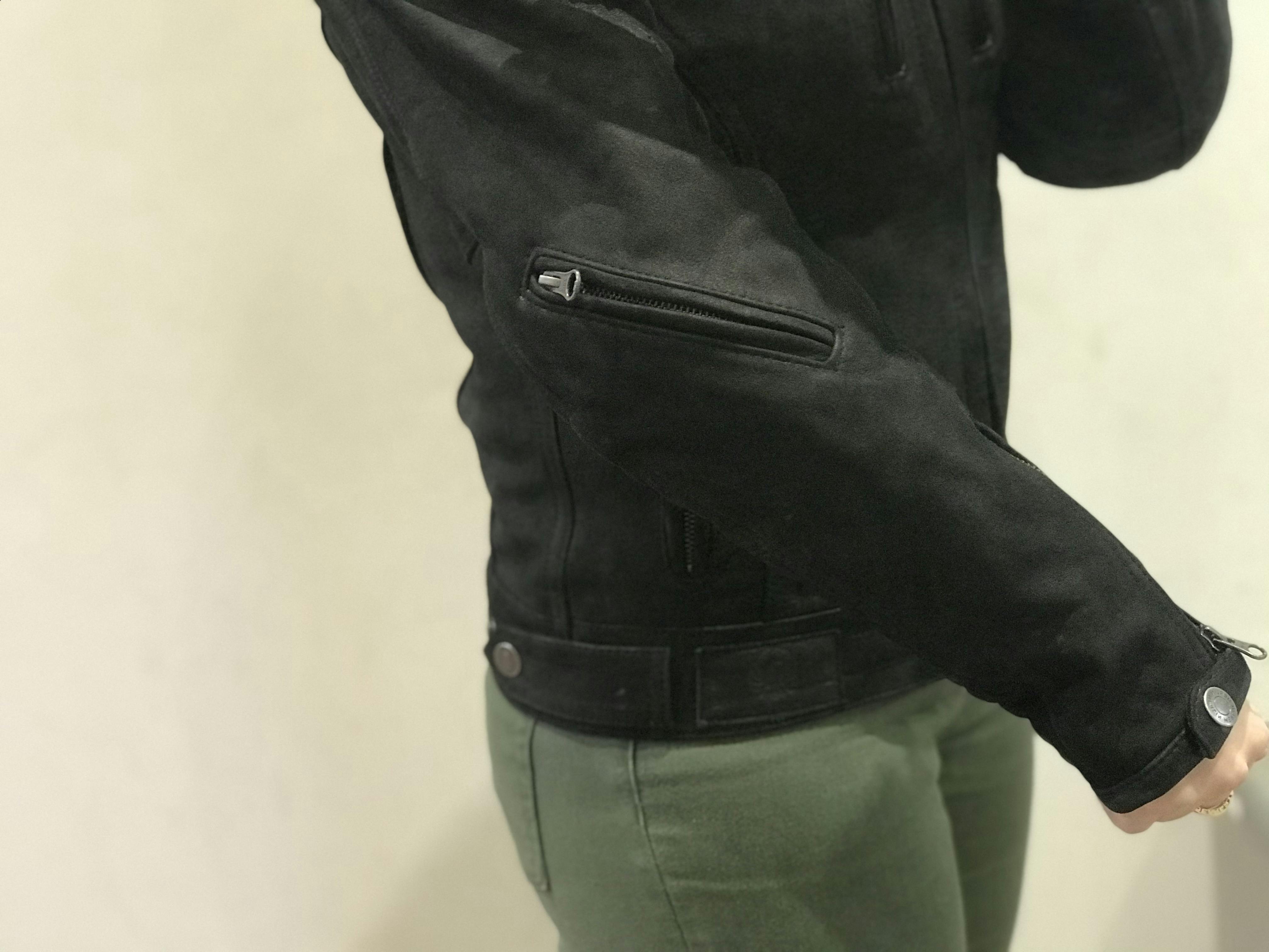 The small arm pocket on the right hand side of the Merlin Mia jacket