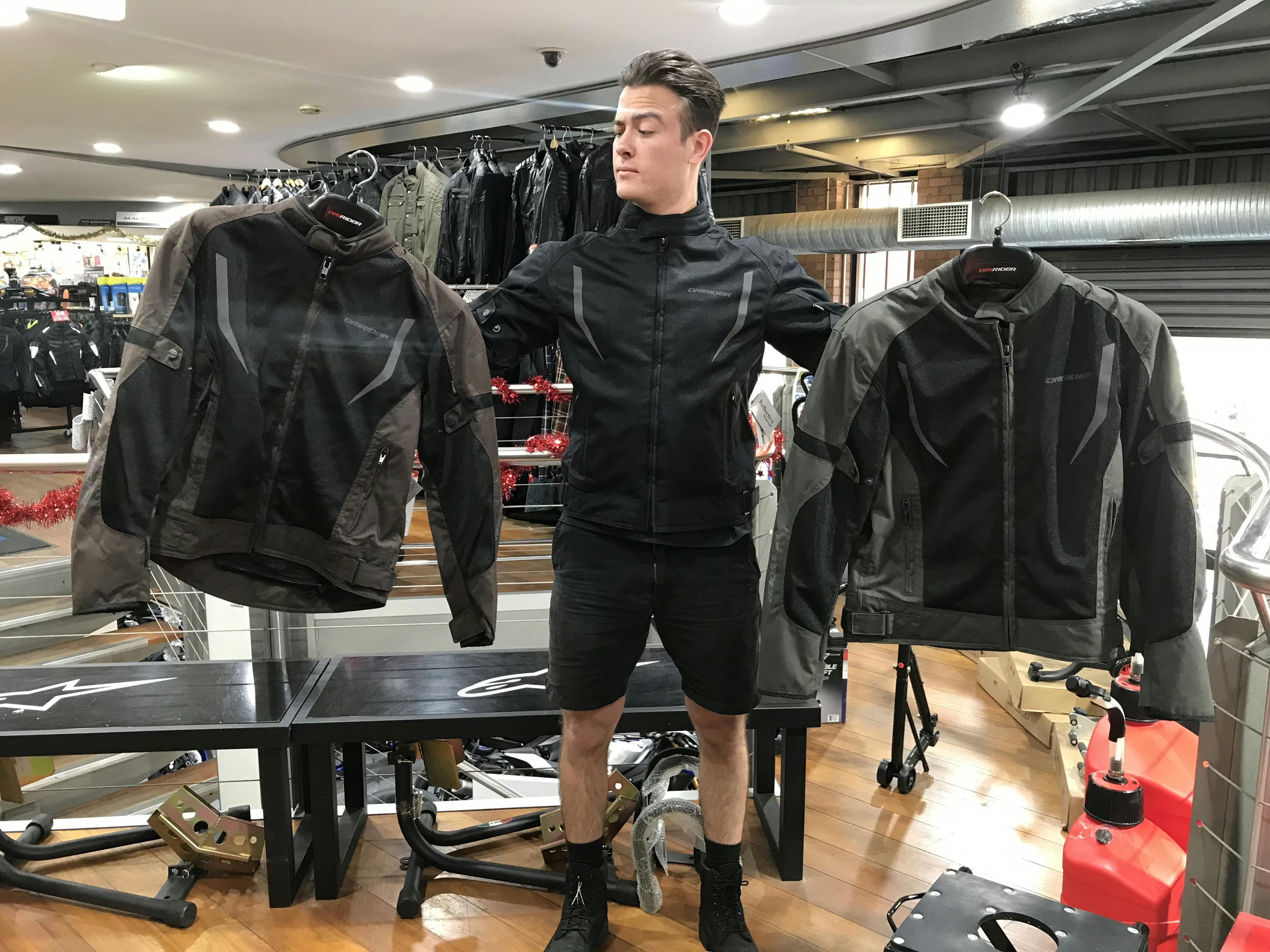 Breeze jackets in store at Bikebiz