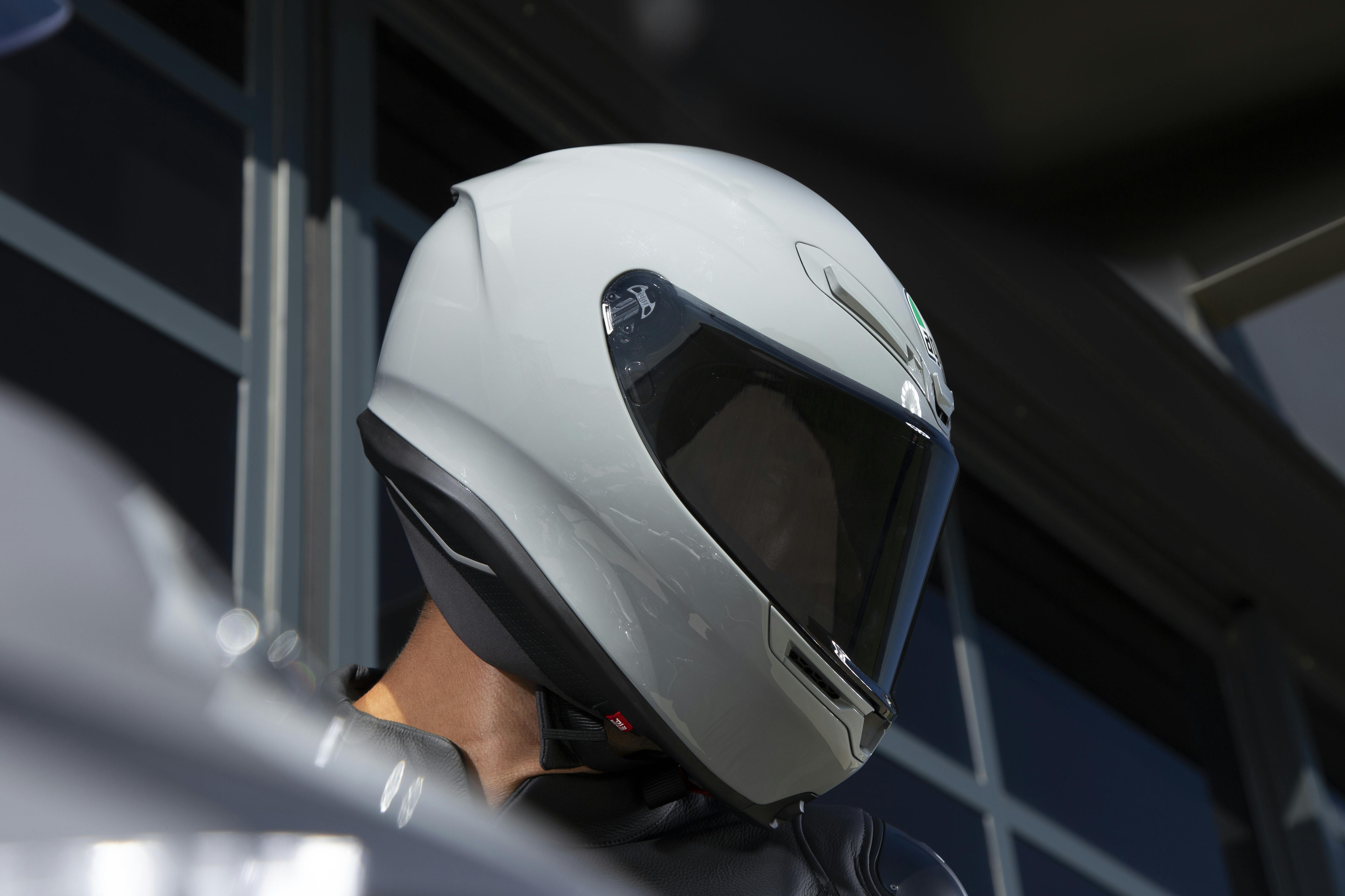 The AGV K6 road helmet in grey