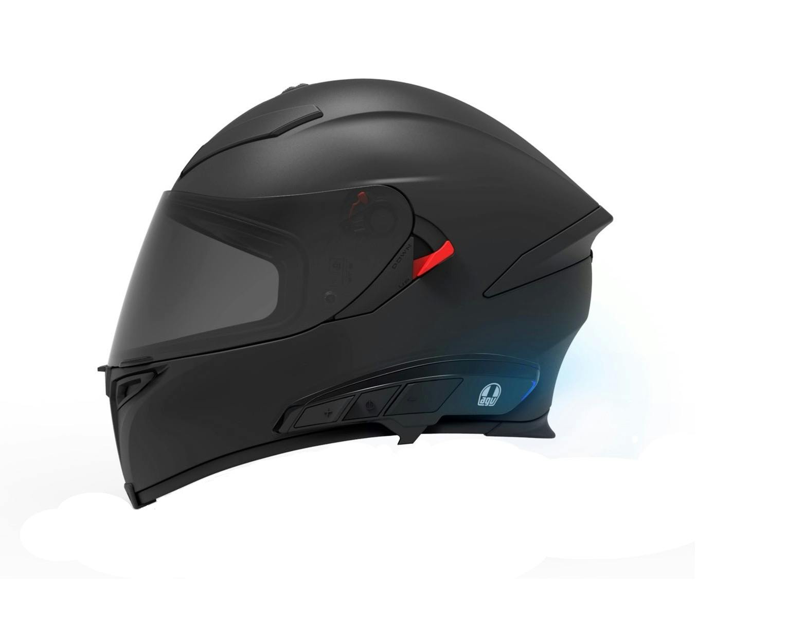 Ark Intercom on AGV K5 matte black helmet