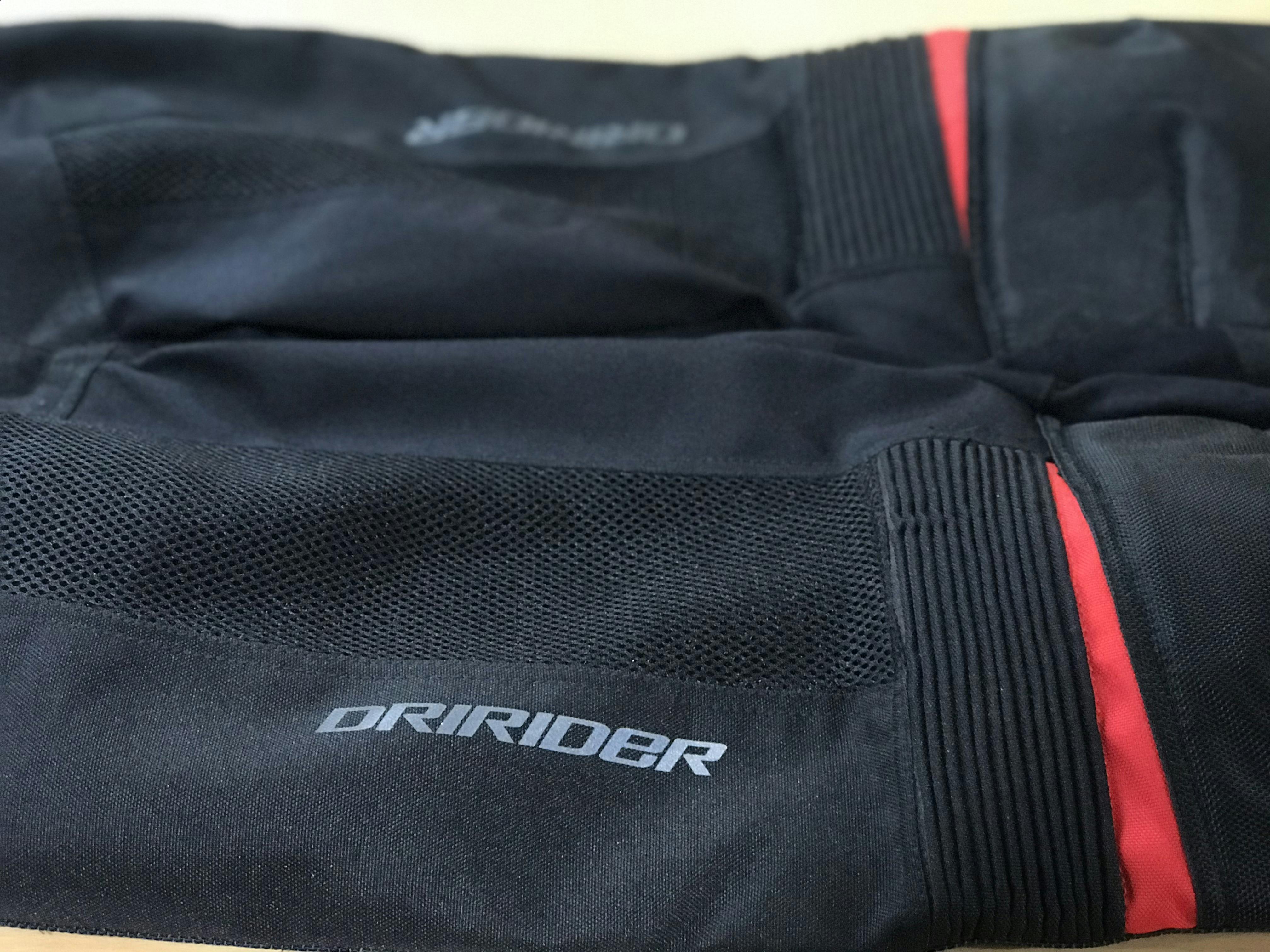 Dri Rider Air Ride textile pant vents in black and red