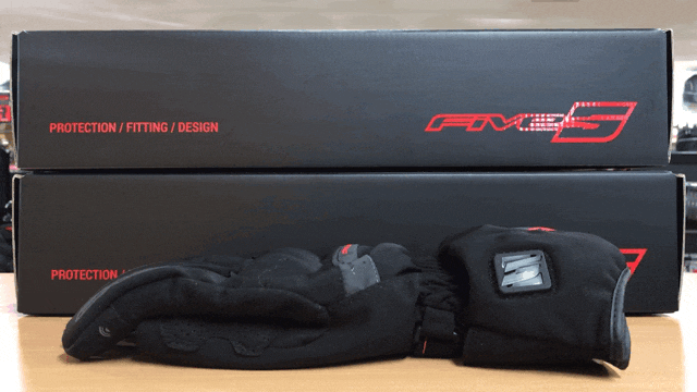 GIF of turning on and changing heat of Five heated glove