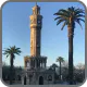 İzmir Saat Kulesi ve palmiyeler