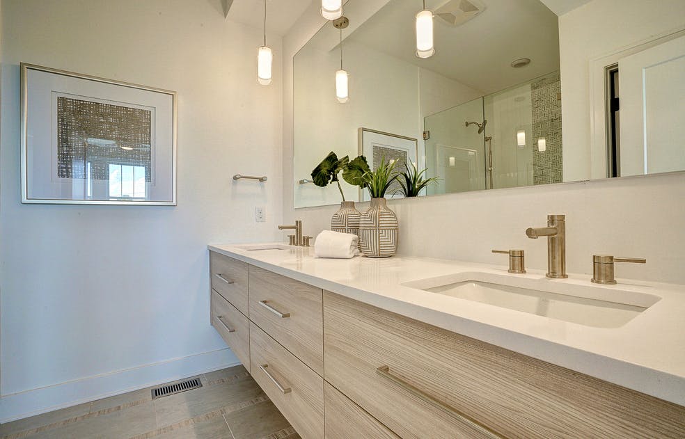 Luxury vanity for your spa-inspired bathroom Luxury vanity with two sinks