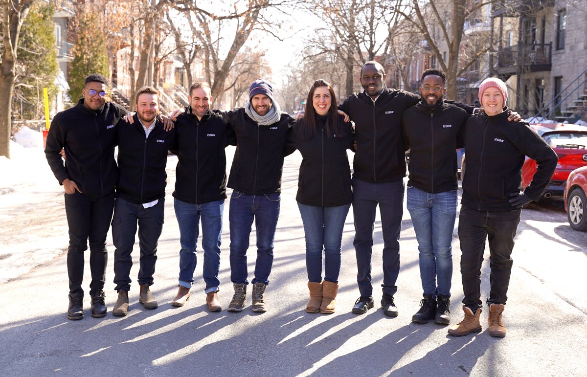 The Billdr team The Billdr team outside