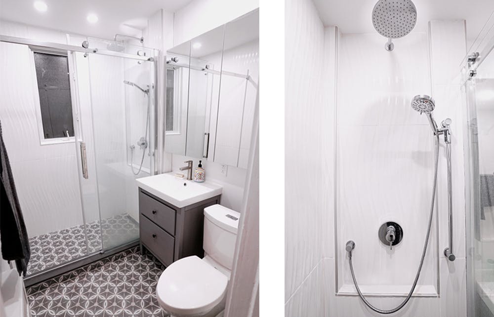 Rénovation duplex - salle de bain Salle de bain rénovée.