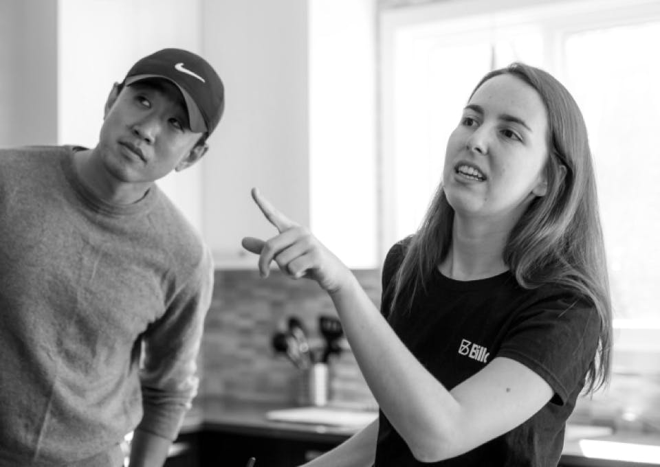 A Billdr Project manager reviewing deficiencies with a homeowner