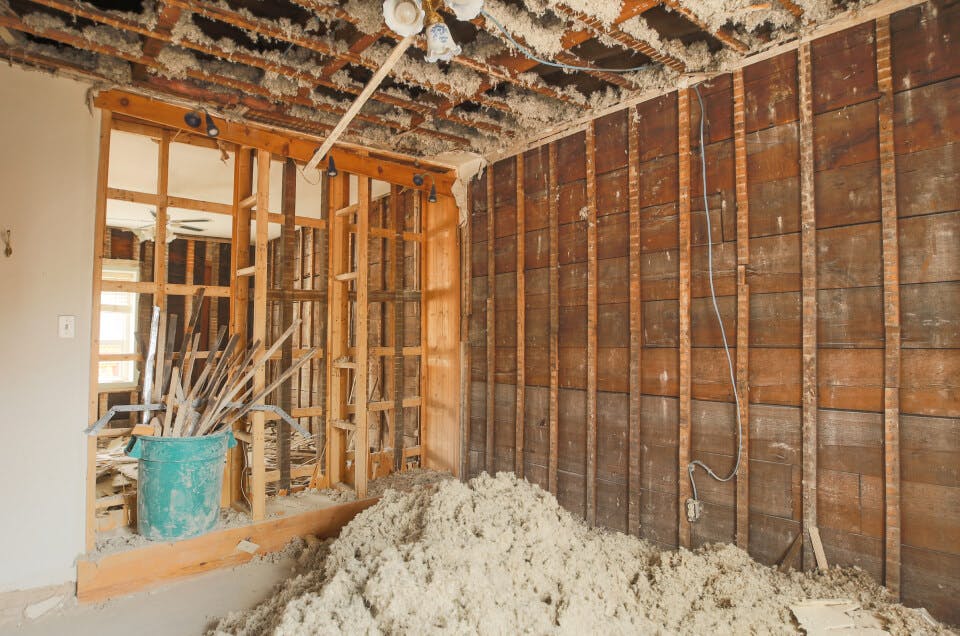 Photo of a room under construction