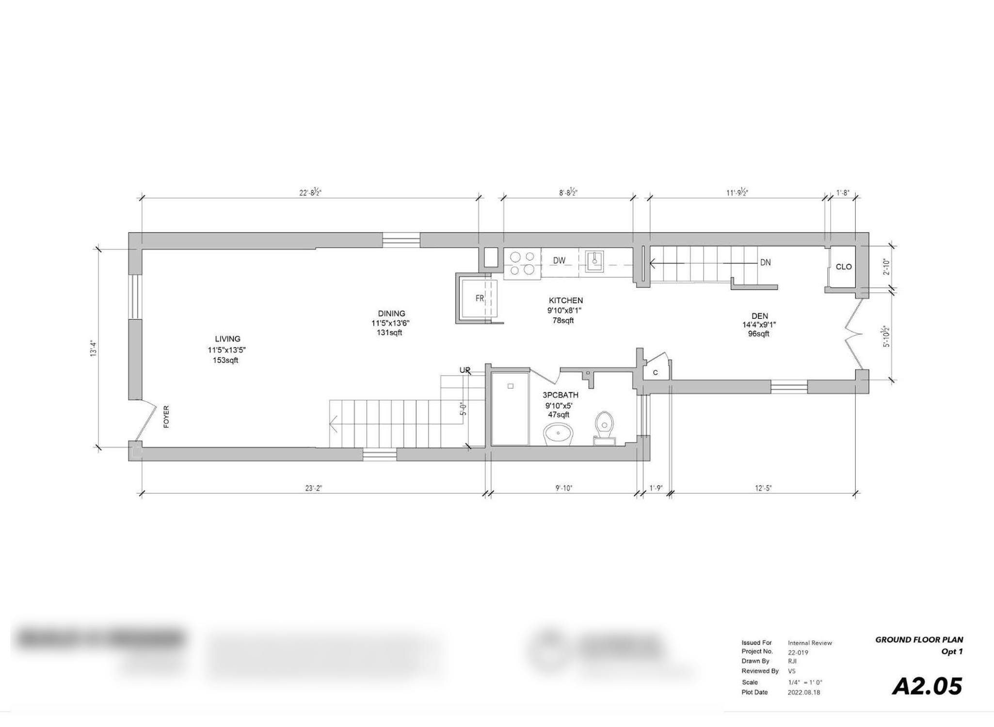 Ground floor plan - Option 1