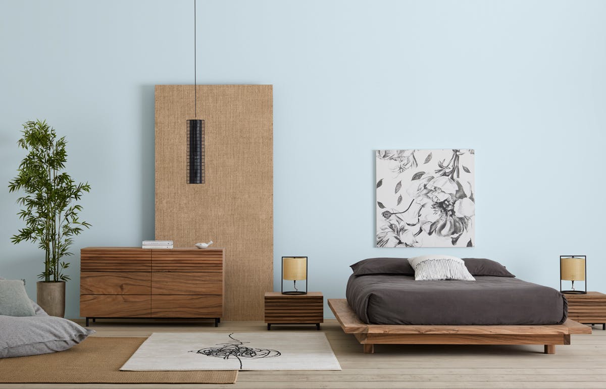 Éclairage de style Japandi Chambre avec éclairage de style Japandi