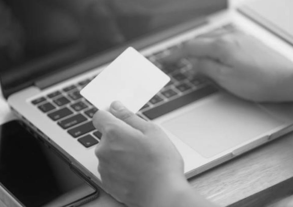 A client making a payment online