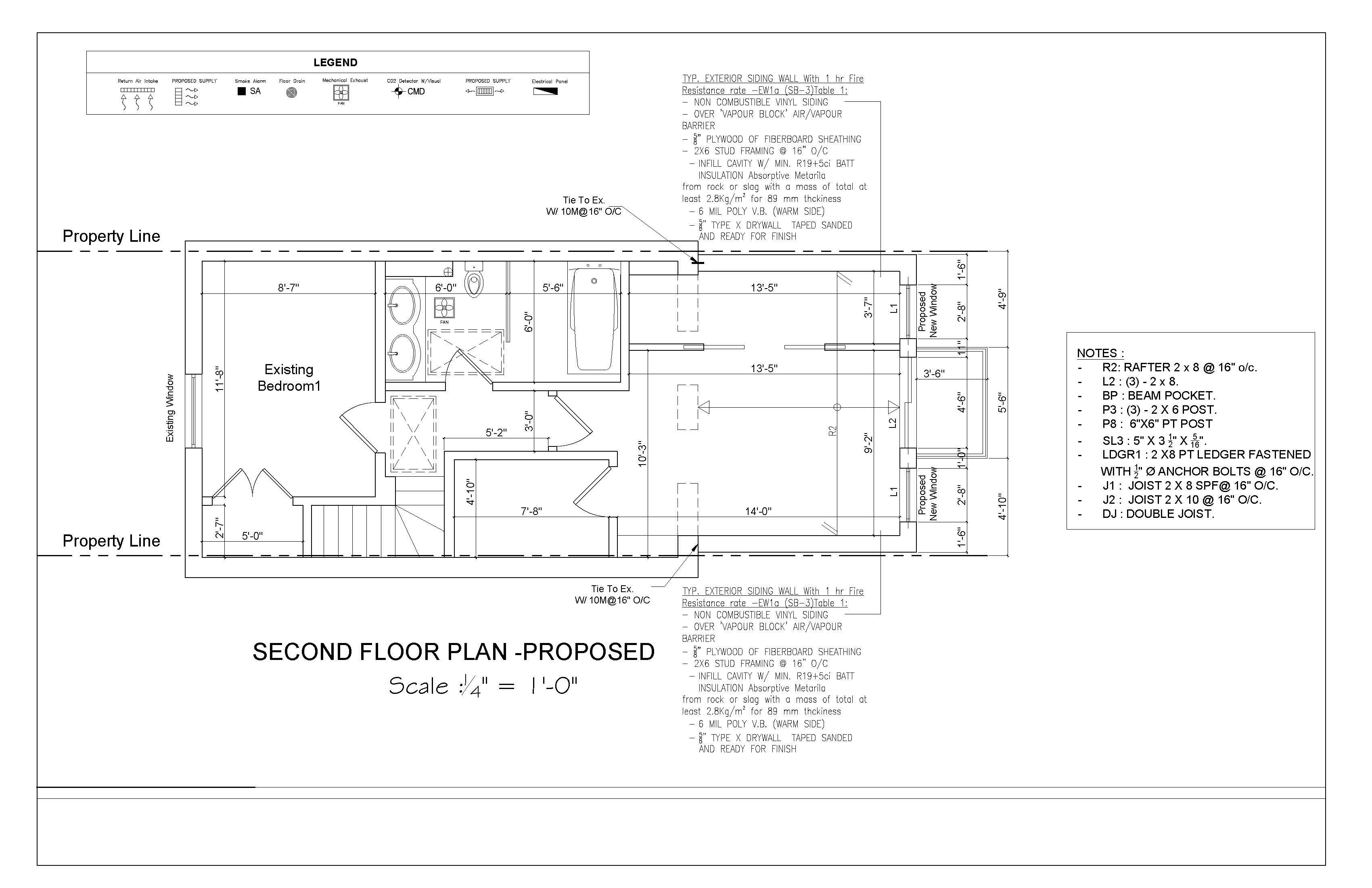 Second floor plan - Proposed