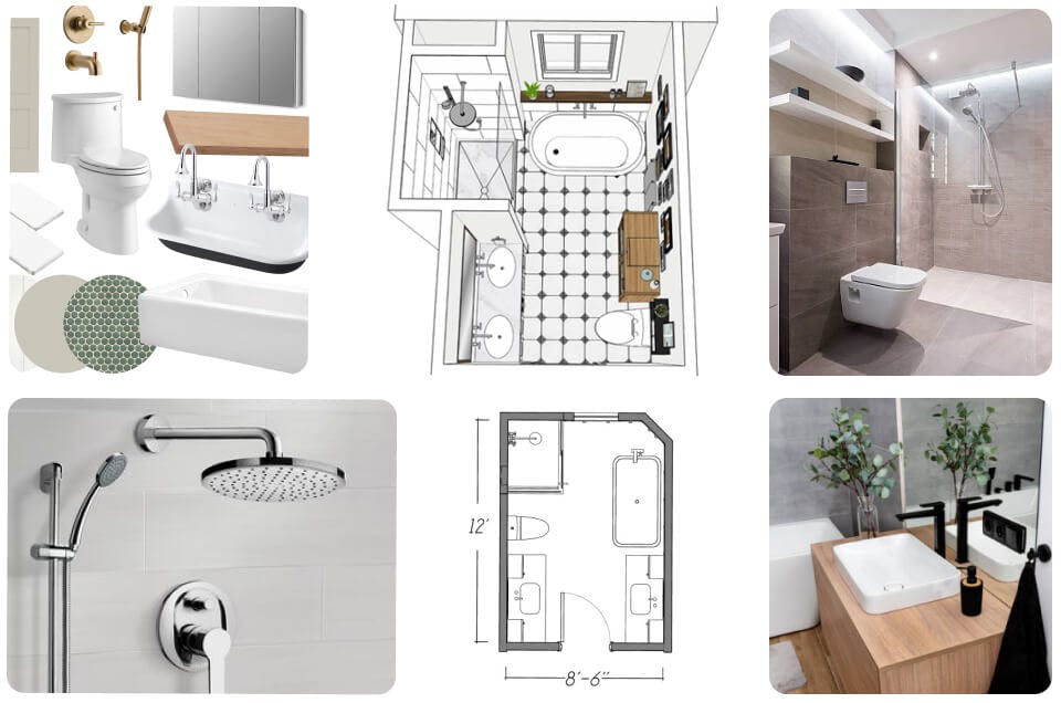Moodboard design salle de bain