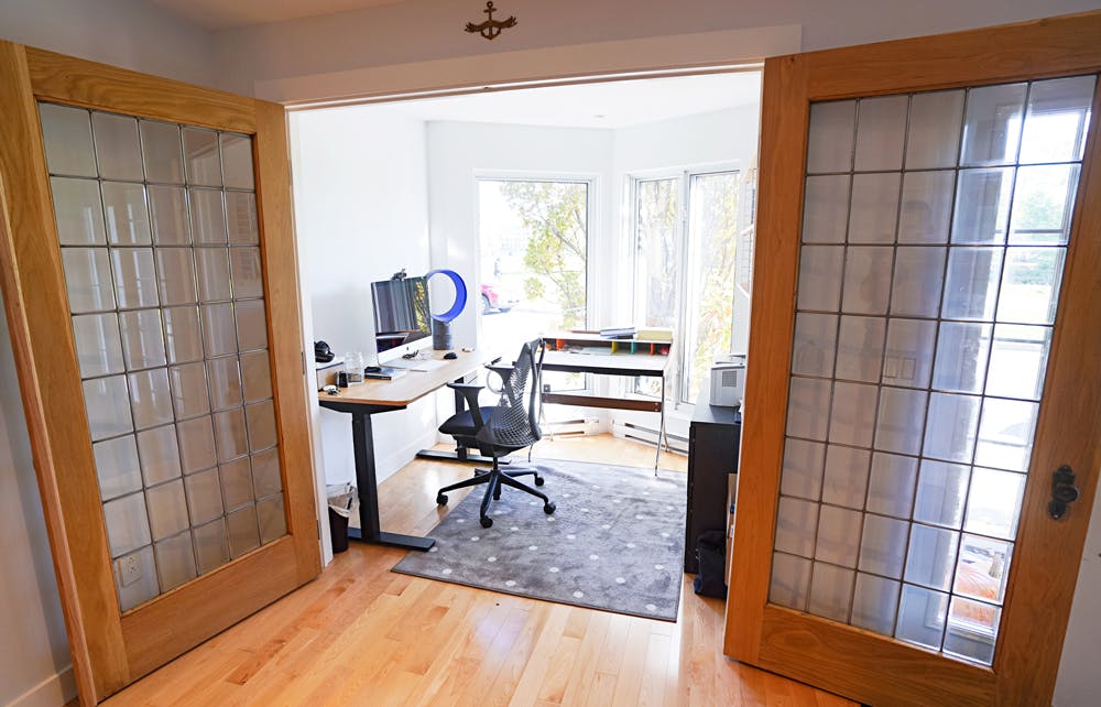 Home office with French doors Home office with French doors