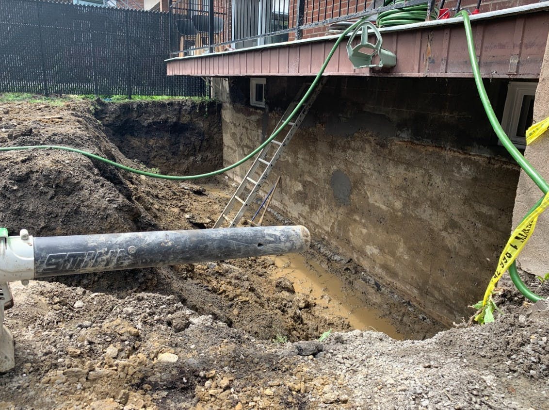 French drain, during renovation French drain, during renovation