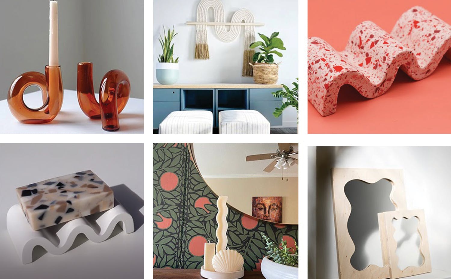 Tendances décoration Etsy: lignes ondulées Collage d'éléments avec des lignes ondulées