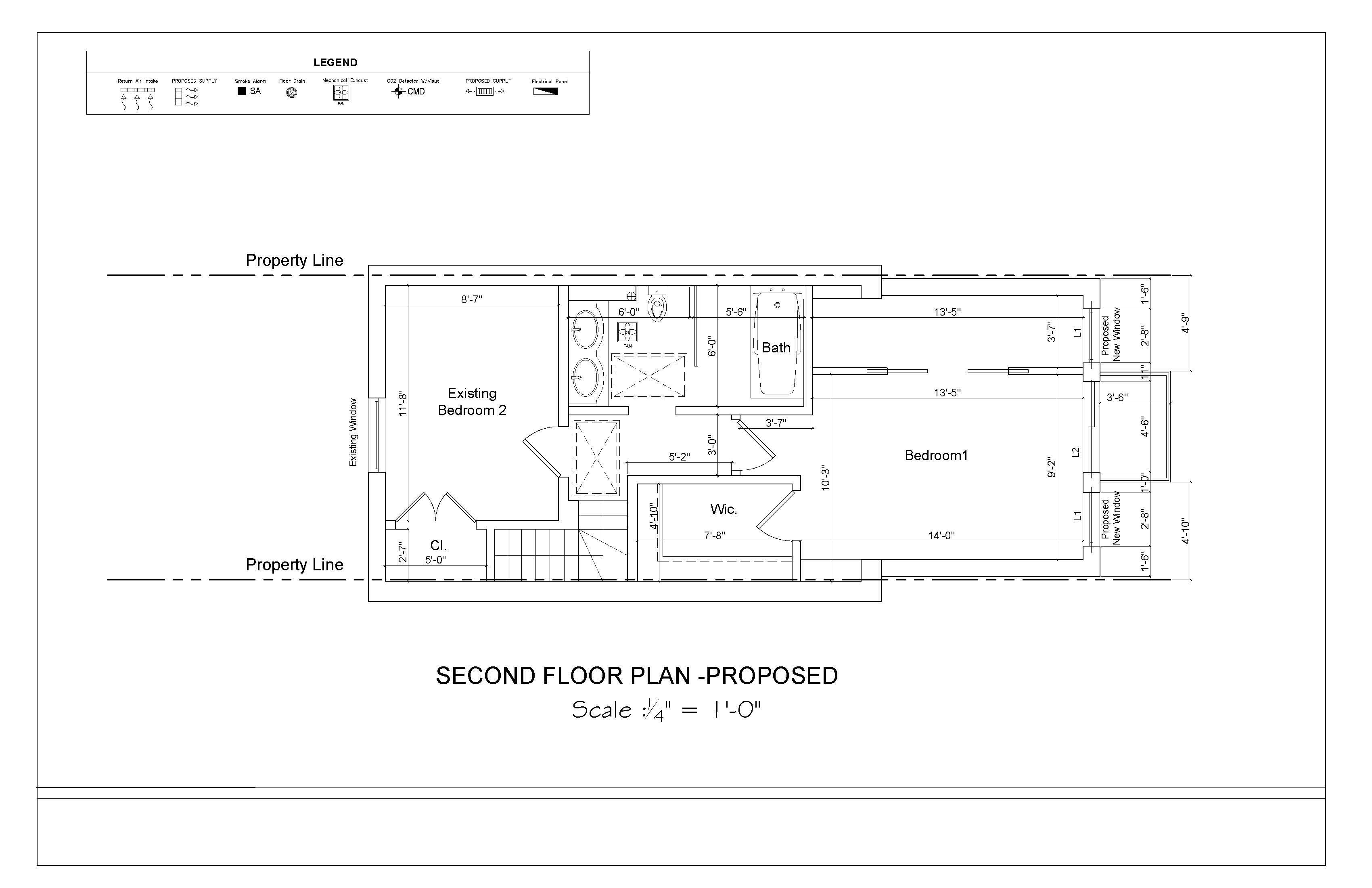 Second floor plan - Proposed