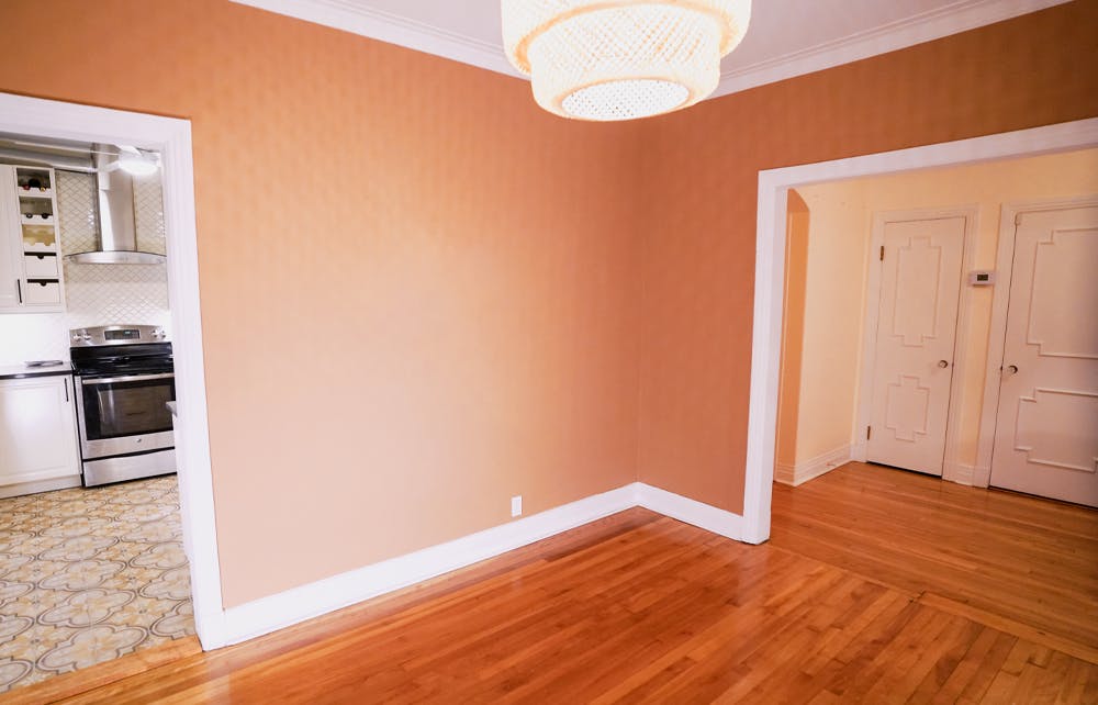 Montreal duplex remodel - dining room Renovated dining room