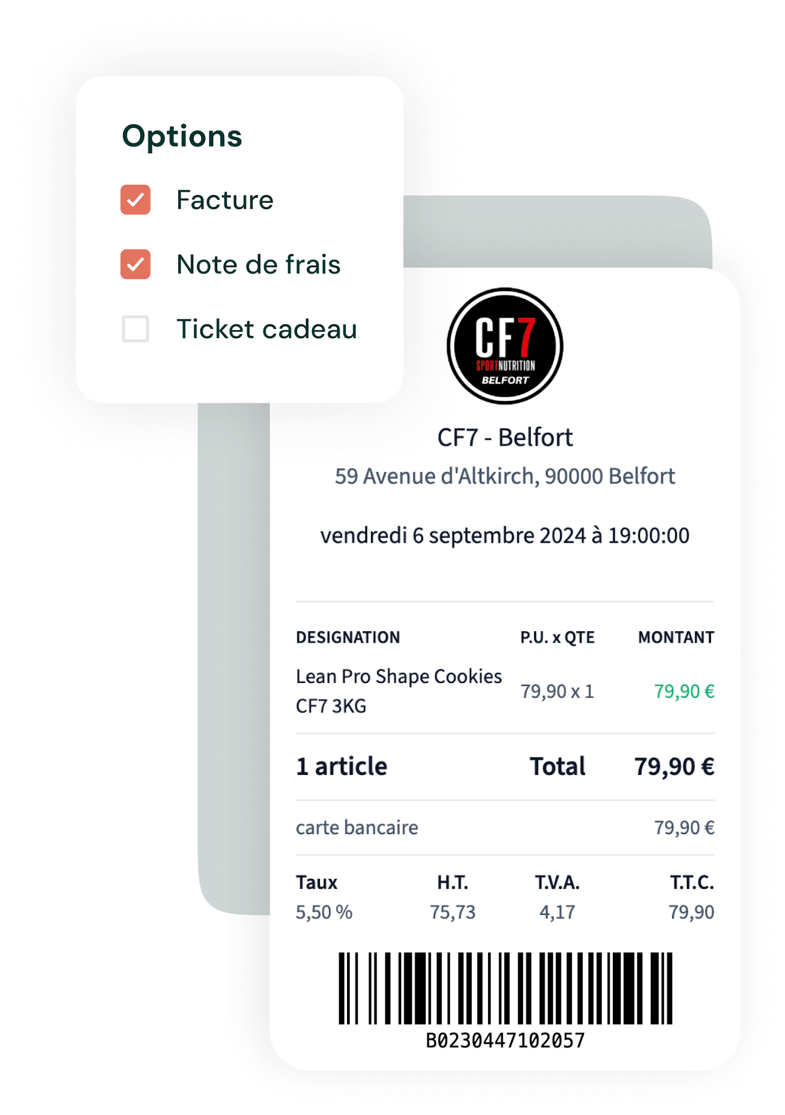Ticket de caisse dématérialisé