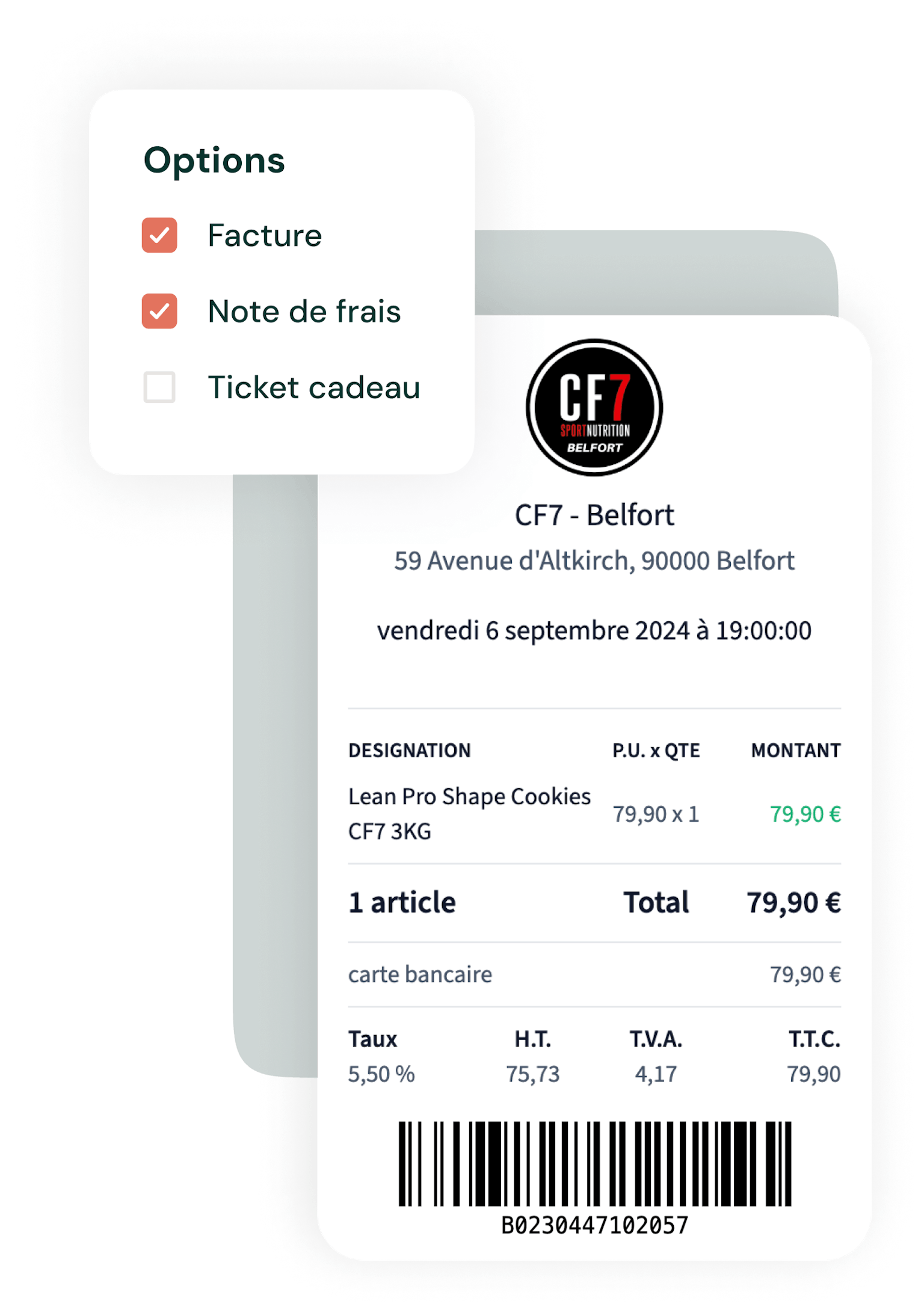 Ticket de caisse dématérialisé 