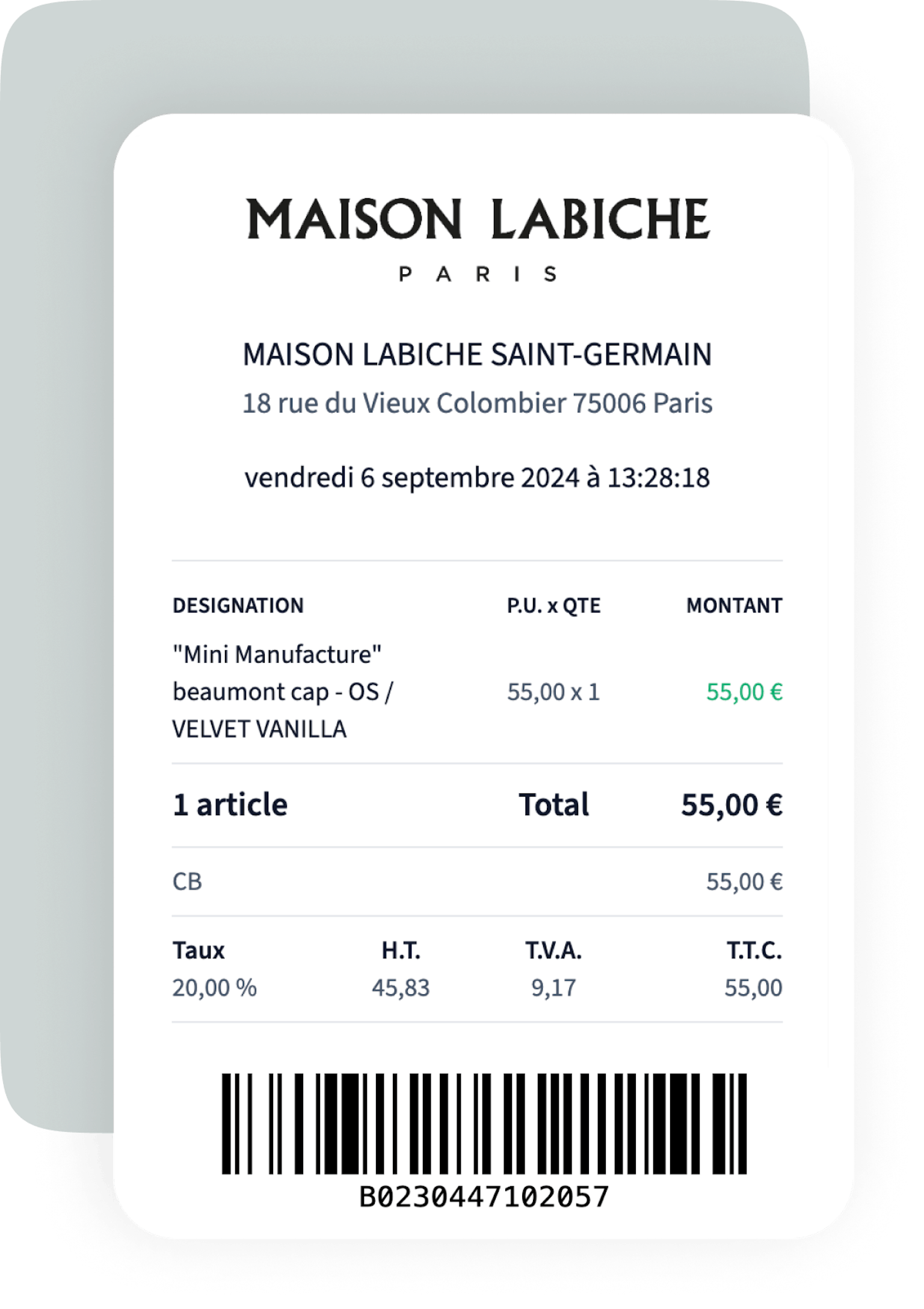 Ticket de caisse dématérialisé Billiv