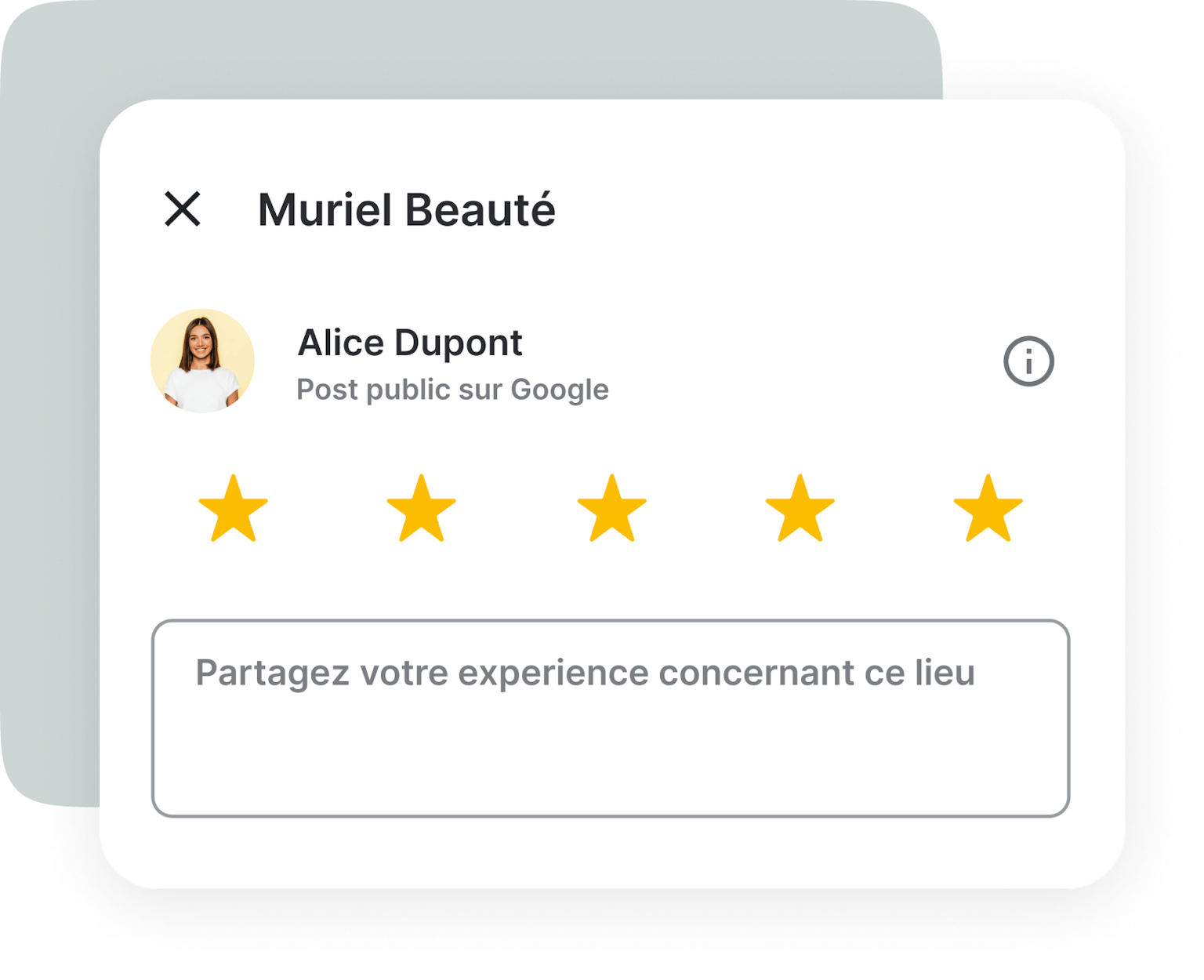Screenshot d'un avis Google d'un salon de beauté