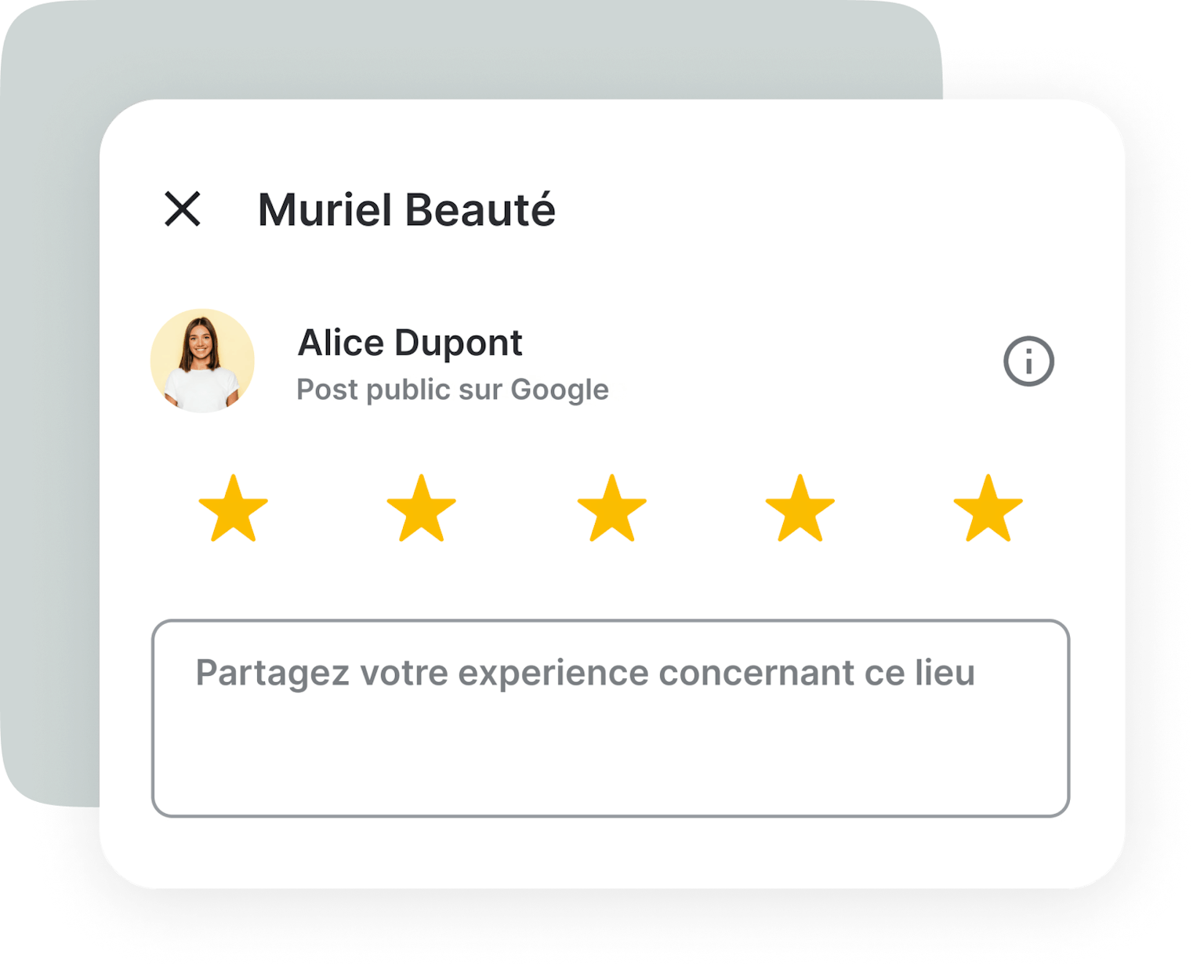 Screenshot d'un avis Google d'un salon de beauté 