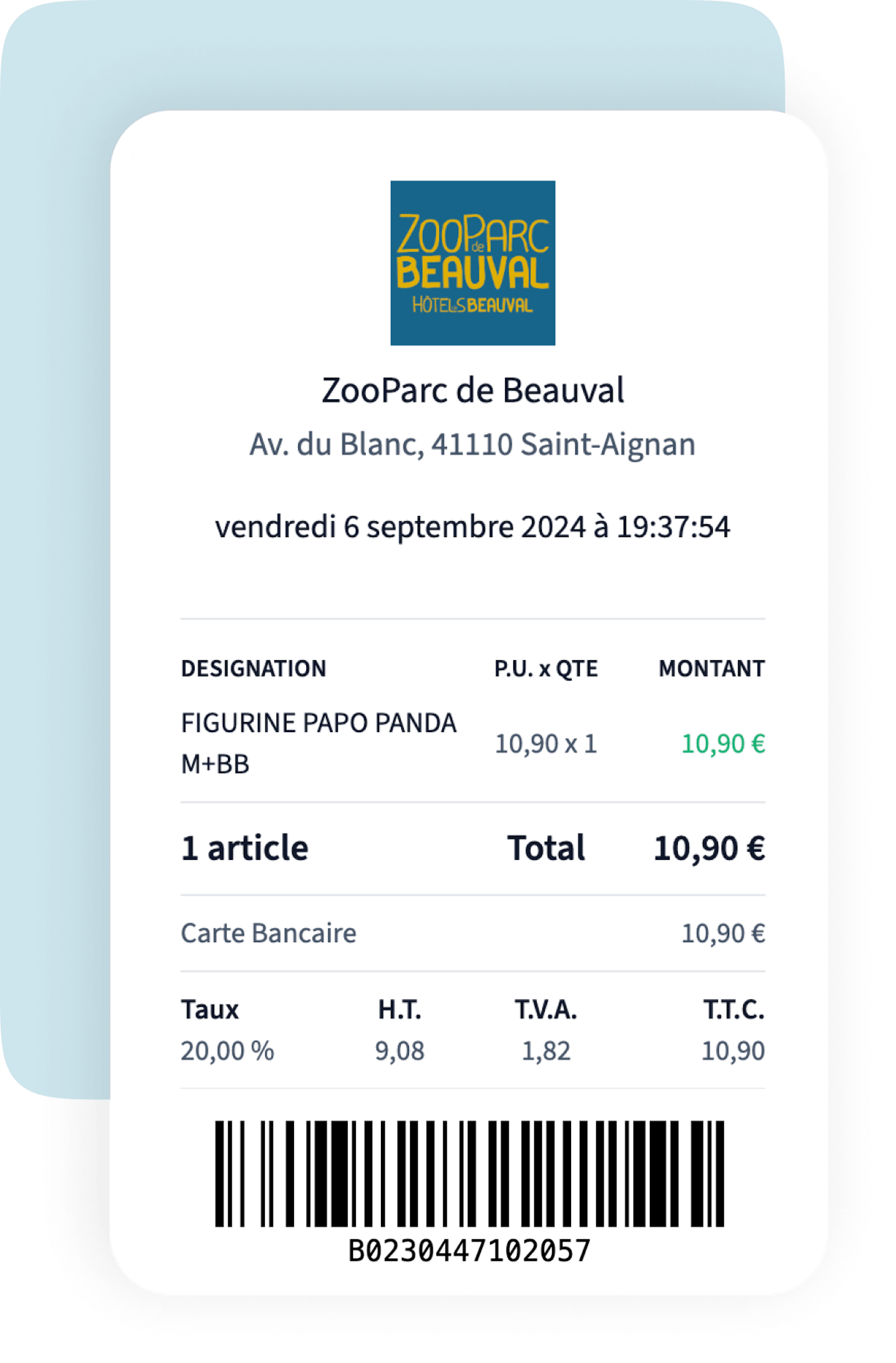 Ticket de caisse dématérialisé Billiv