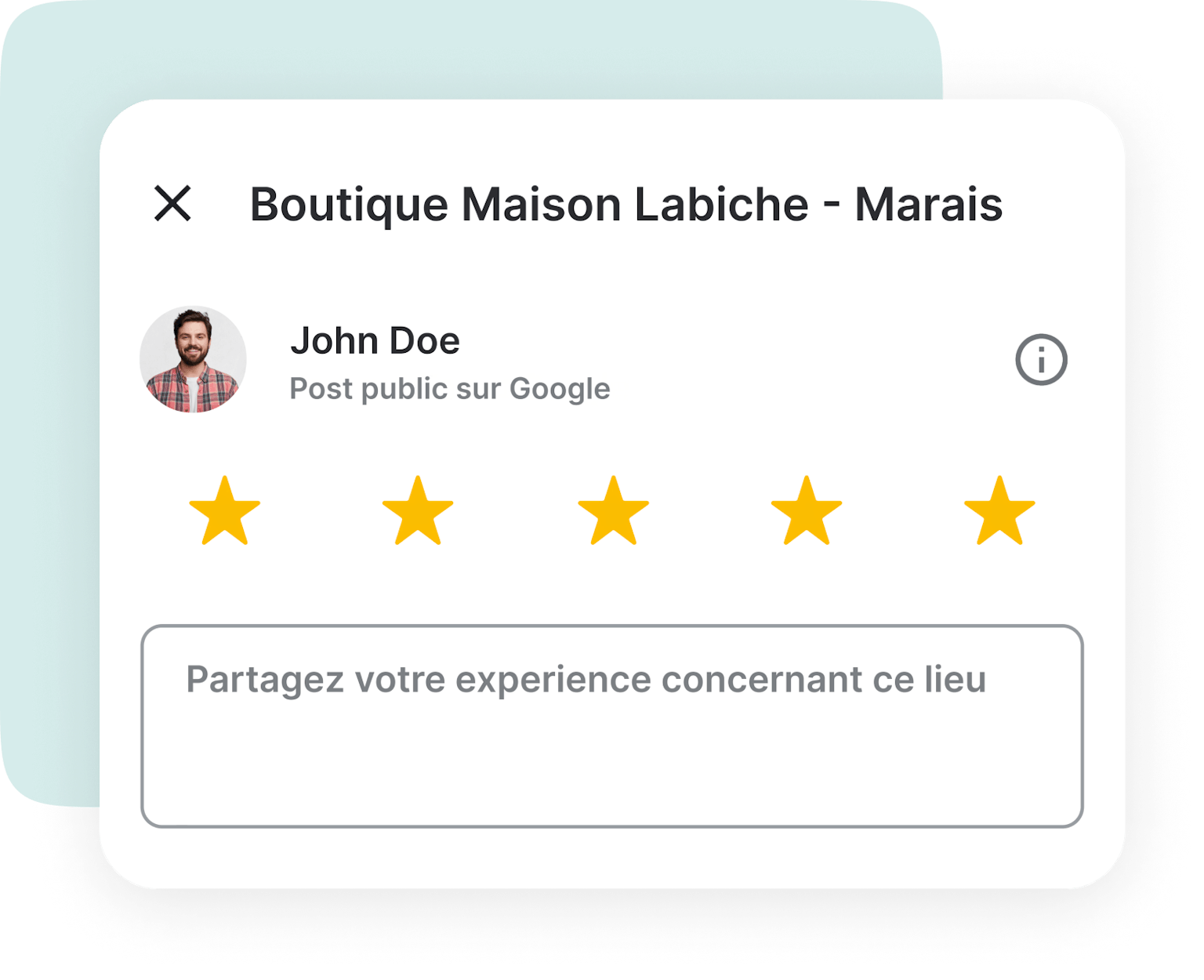 Screenshot d'un avis Google