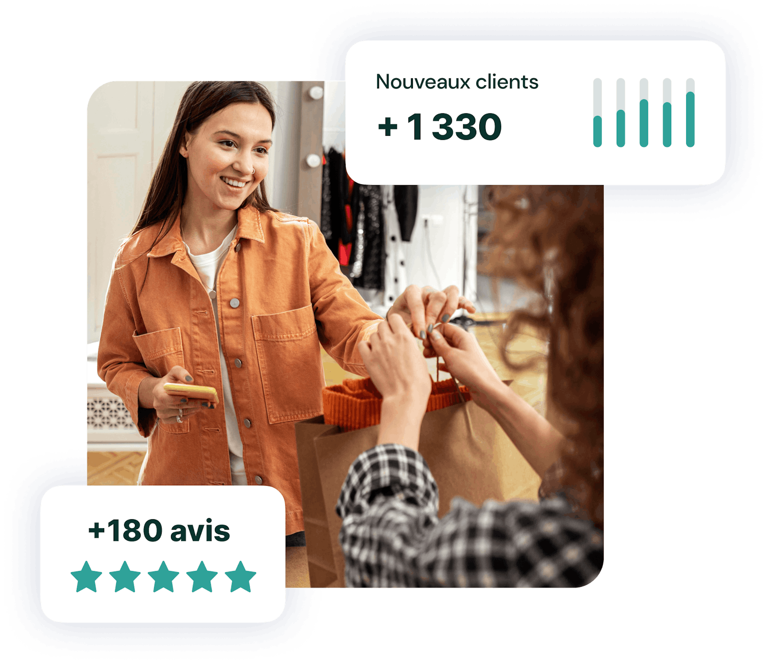 Cliente qui donne un avis client