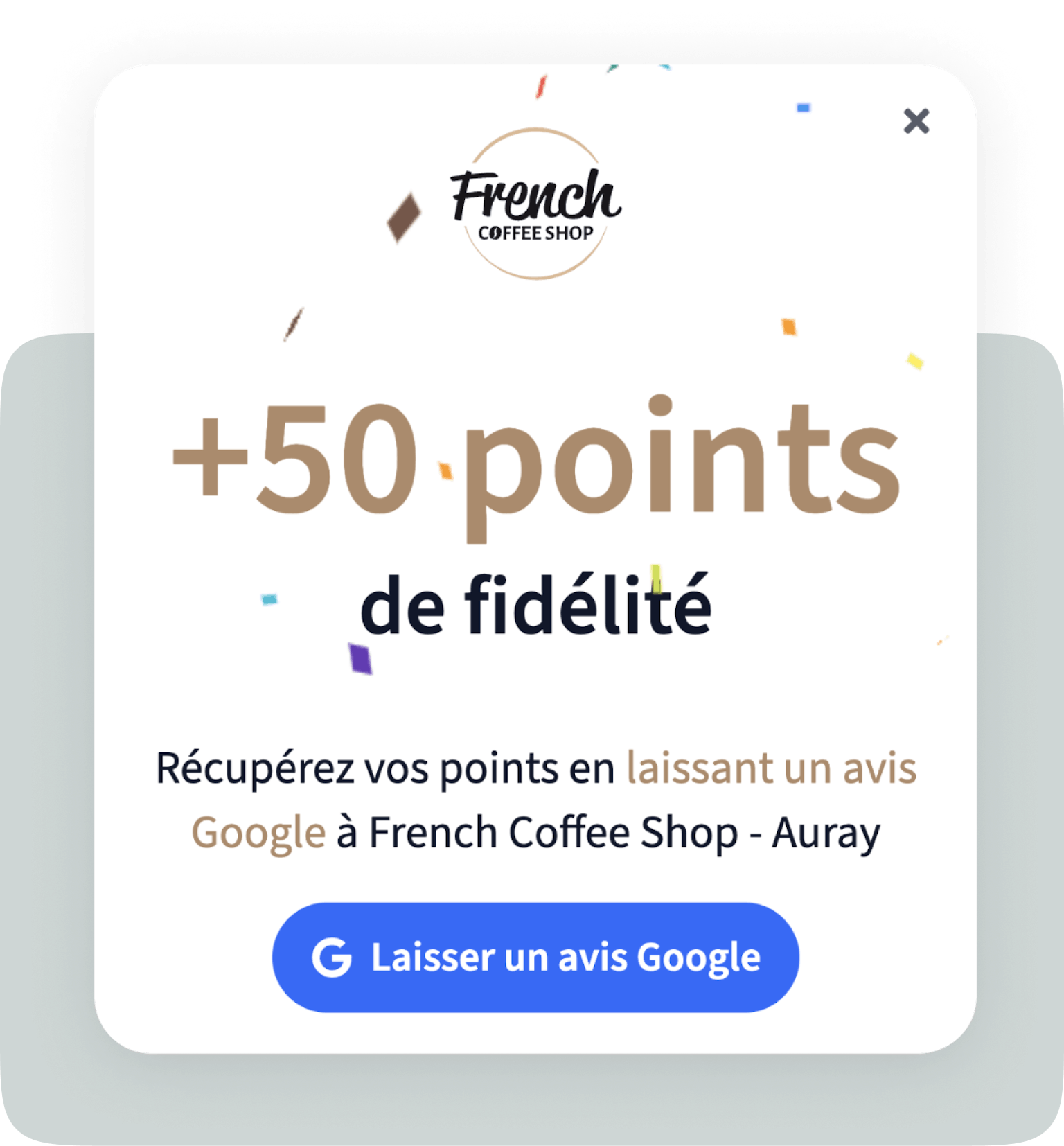 Programme d'échange entre clients et commerçant contre un avis Google 