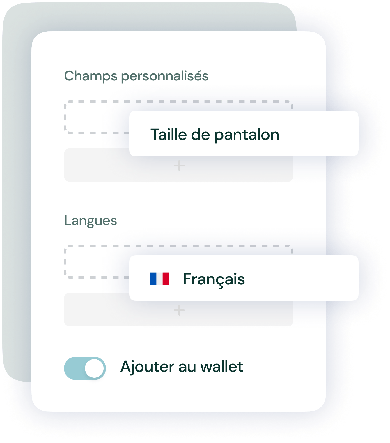 Screenshot d'un outil de collecte de données