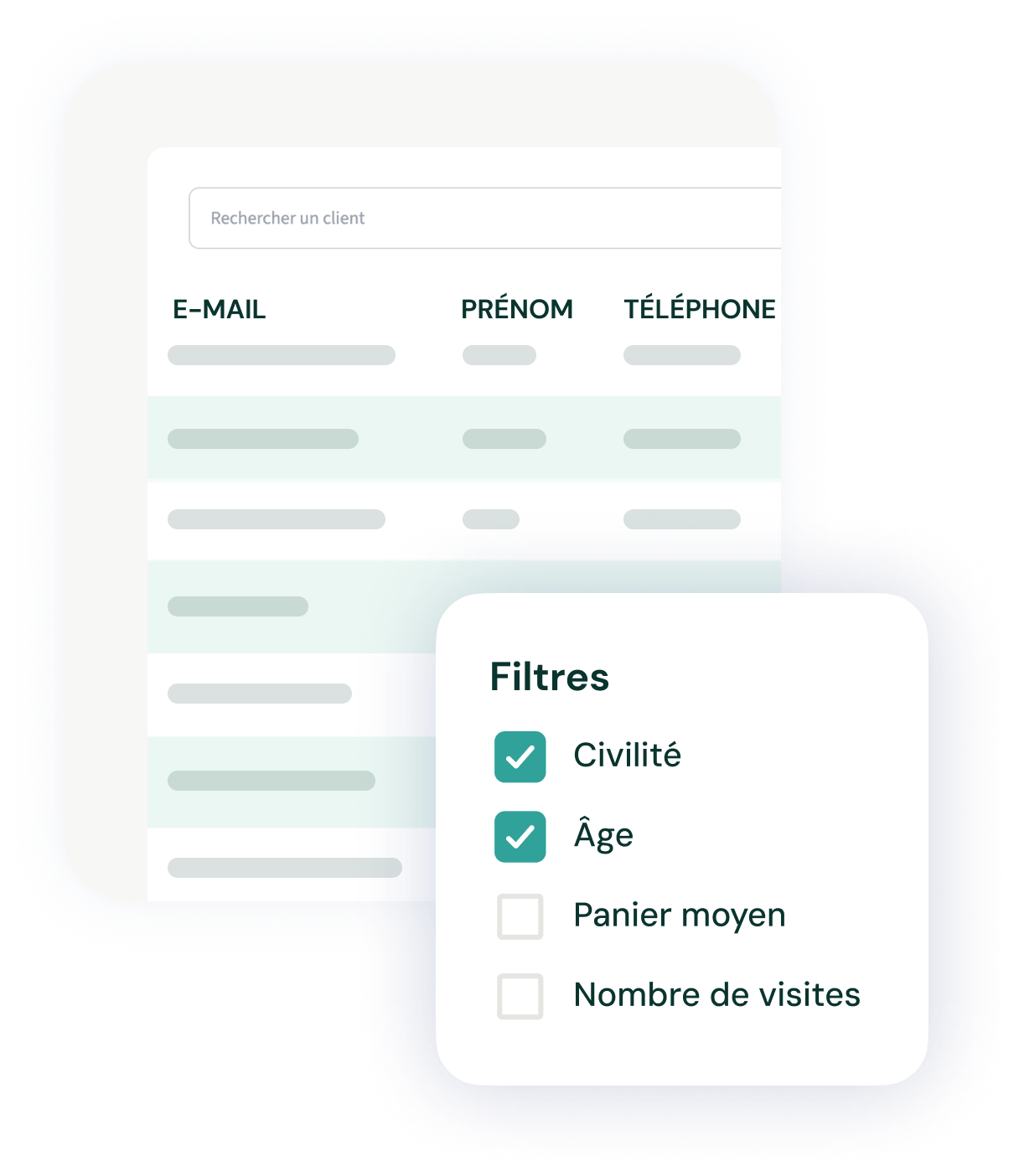 Exemple d'un fichier client pour un programme de fidélité