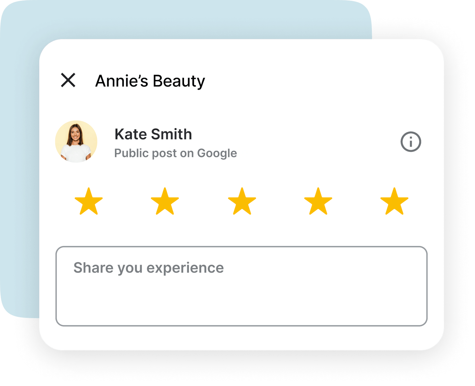 Screenshot of a Google review of a beauty salon