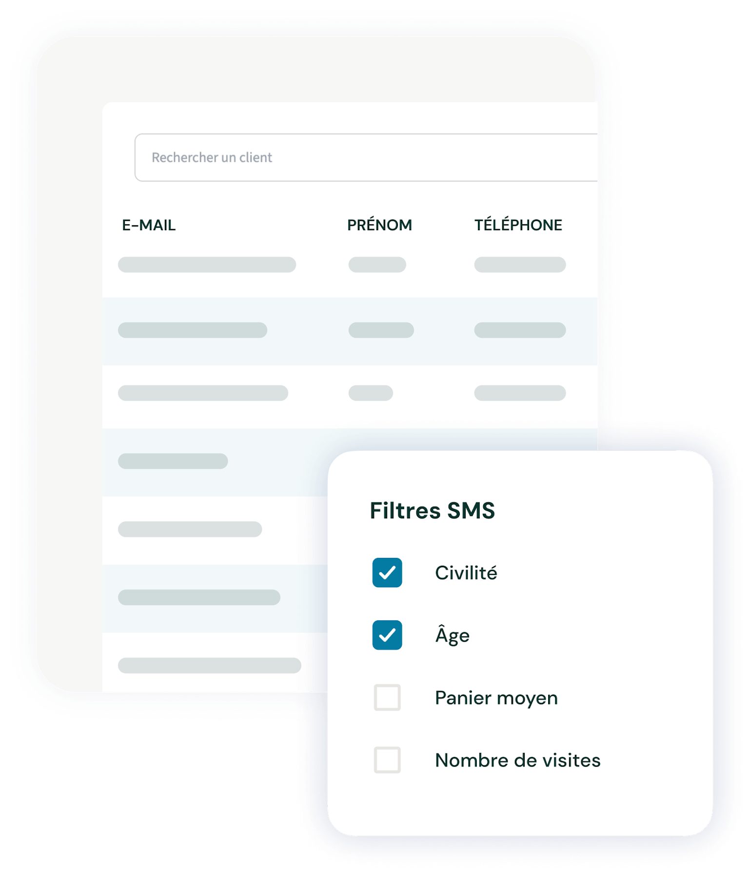 Exemple d'une page de lancement de campagne sms marketing