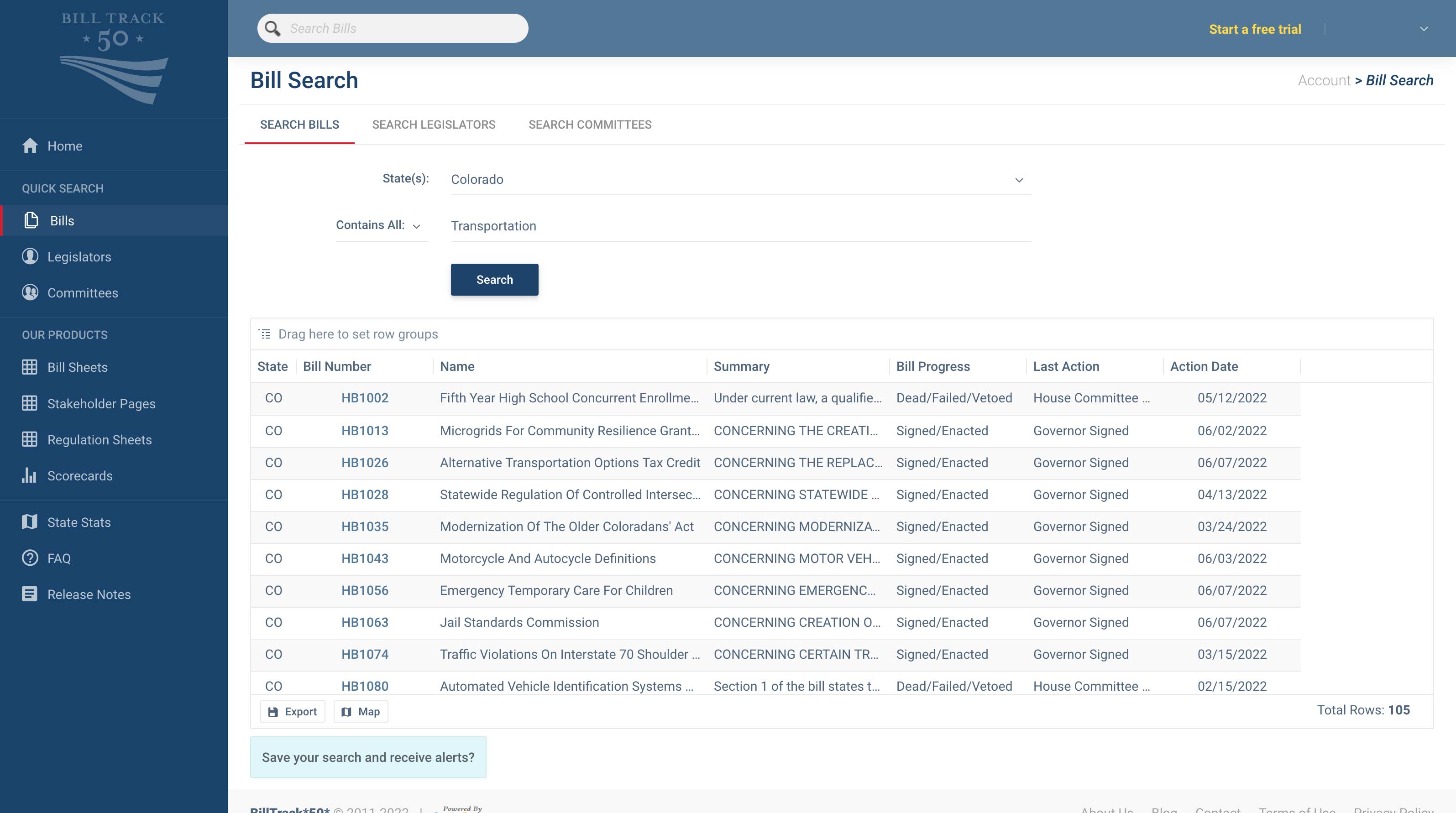 BillTrack50 | Federal & State Legislation Tracker