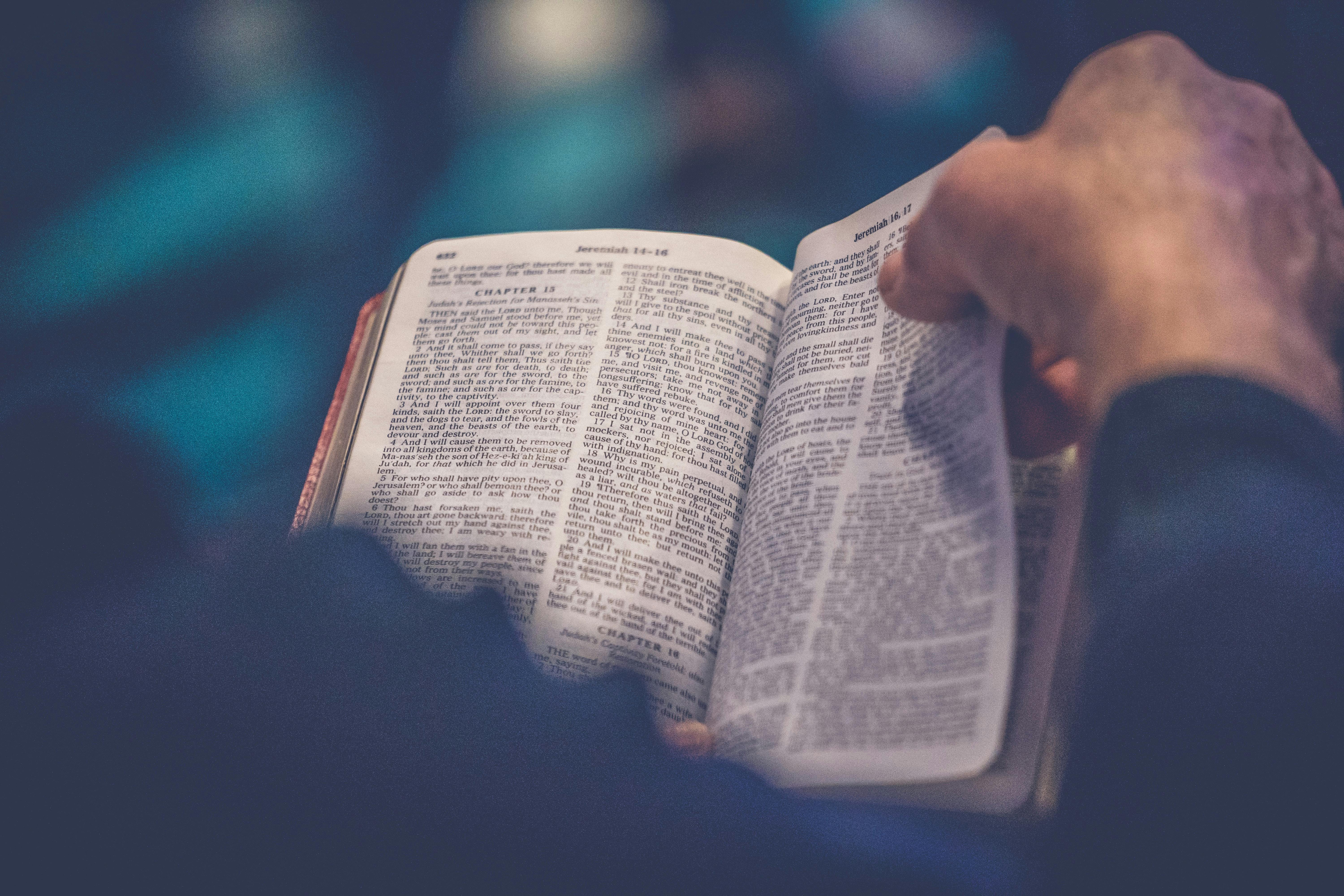 person reading bible - Photo by Rod Long on Unsplash