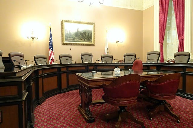 A committee room