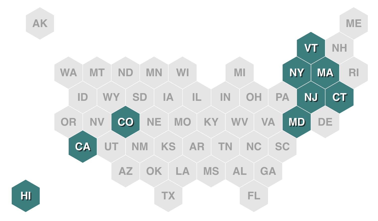 Map of US States that Ban Large-Capacity Magazines by World Population Review 