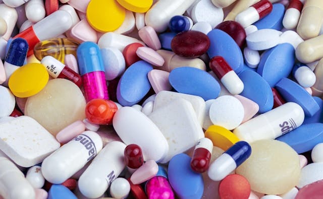 A mix of different types of medicines