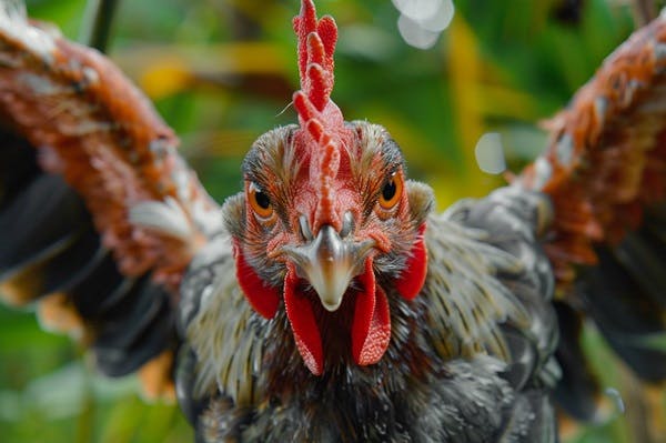 a feral chicken