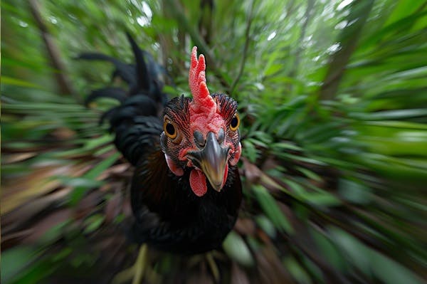 A feral chicken