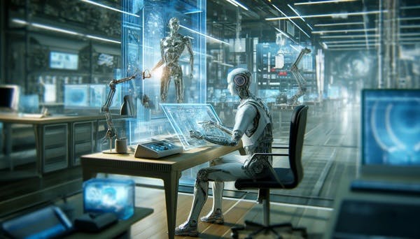 A futuristic workplace