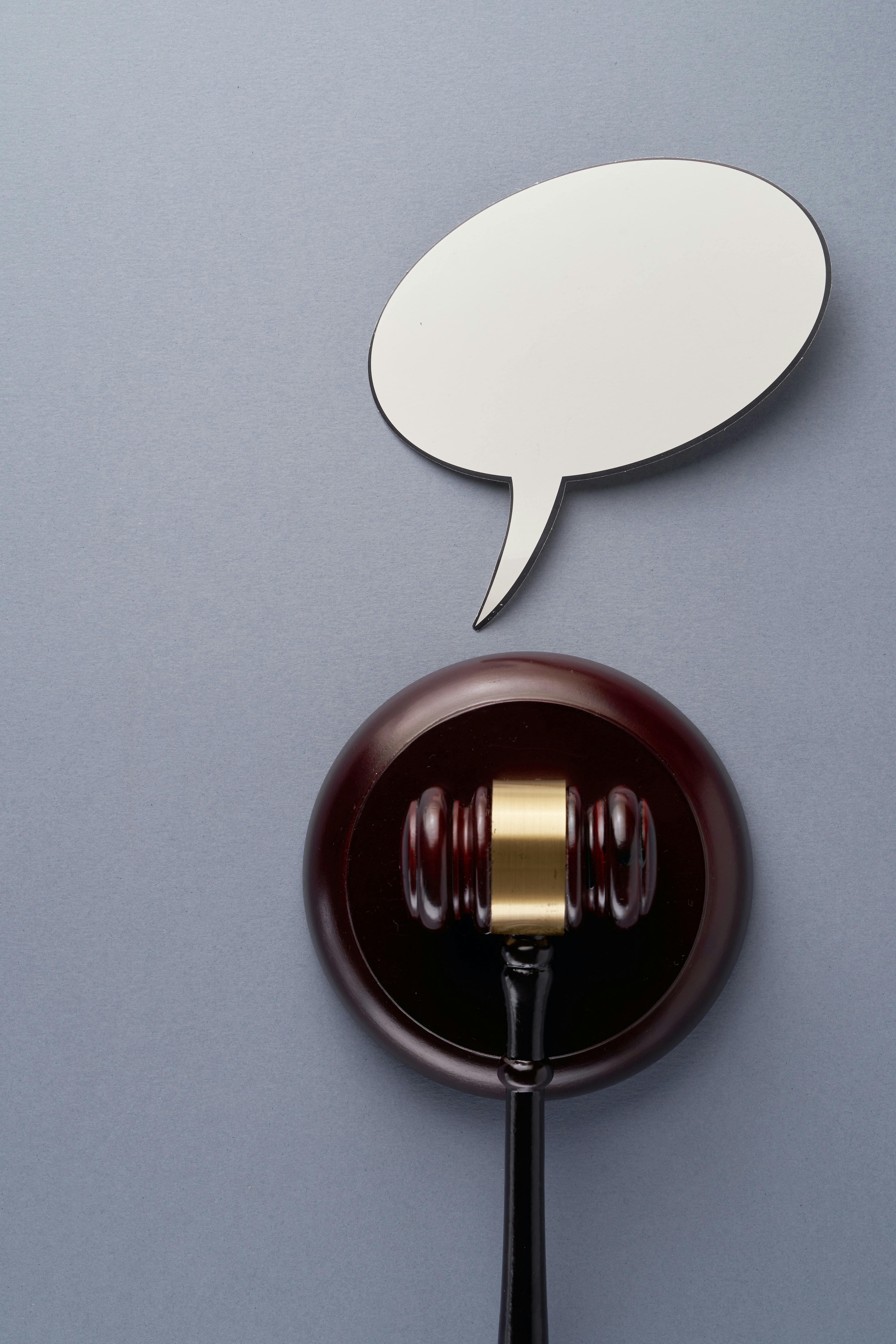 gavel and speech bubble - Photo by eskay lim on Unsplash