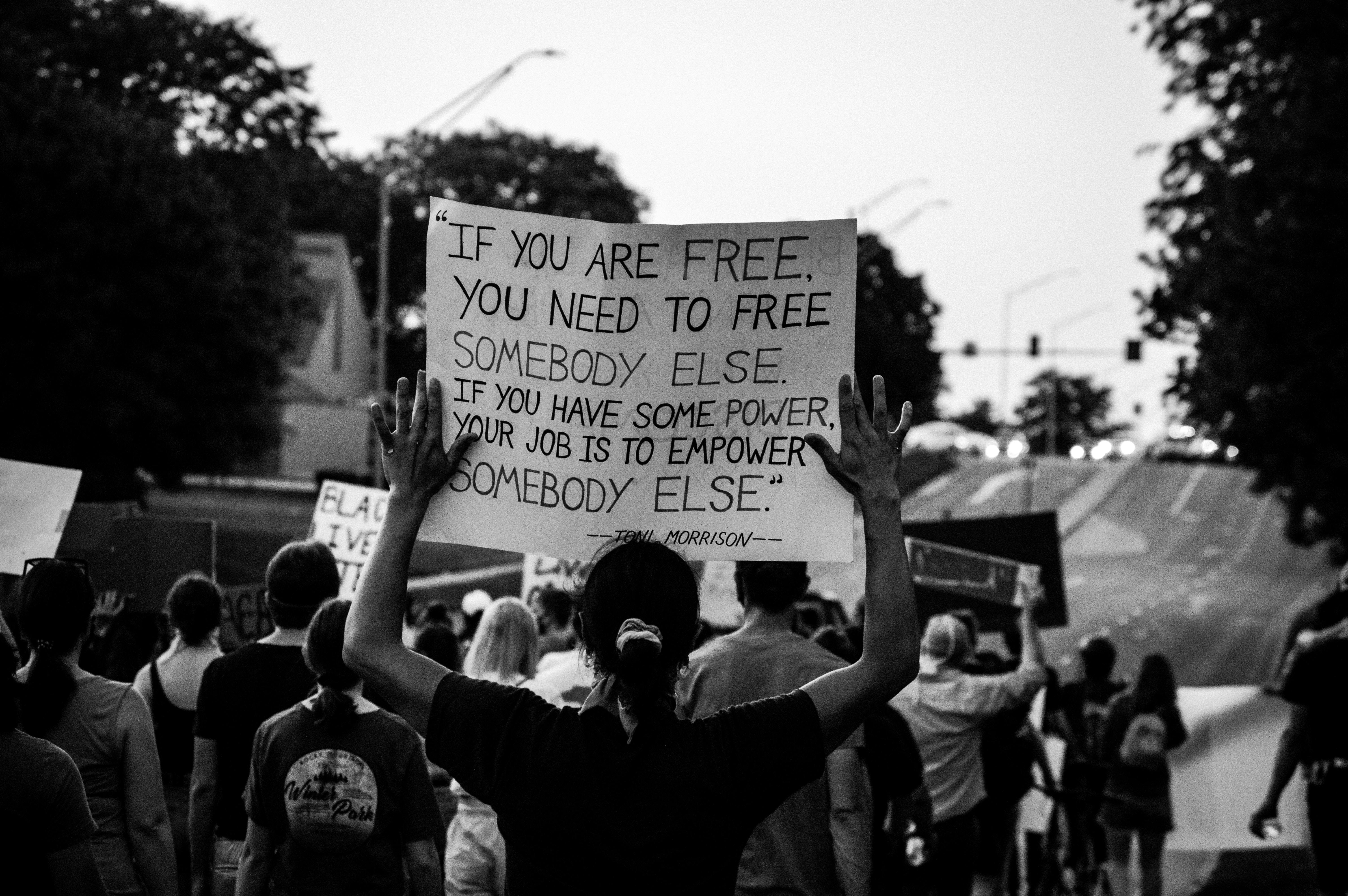 protestor sign - Photo by Kalea Morgan on Unsplash