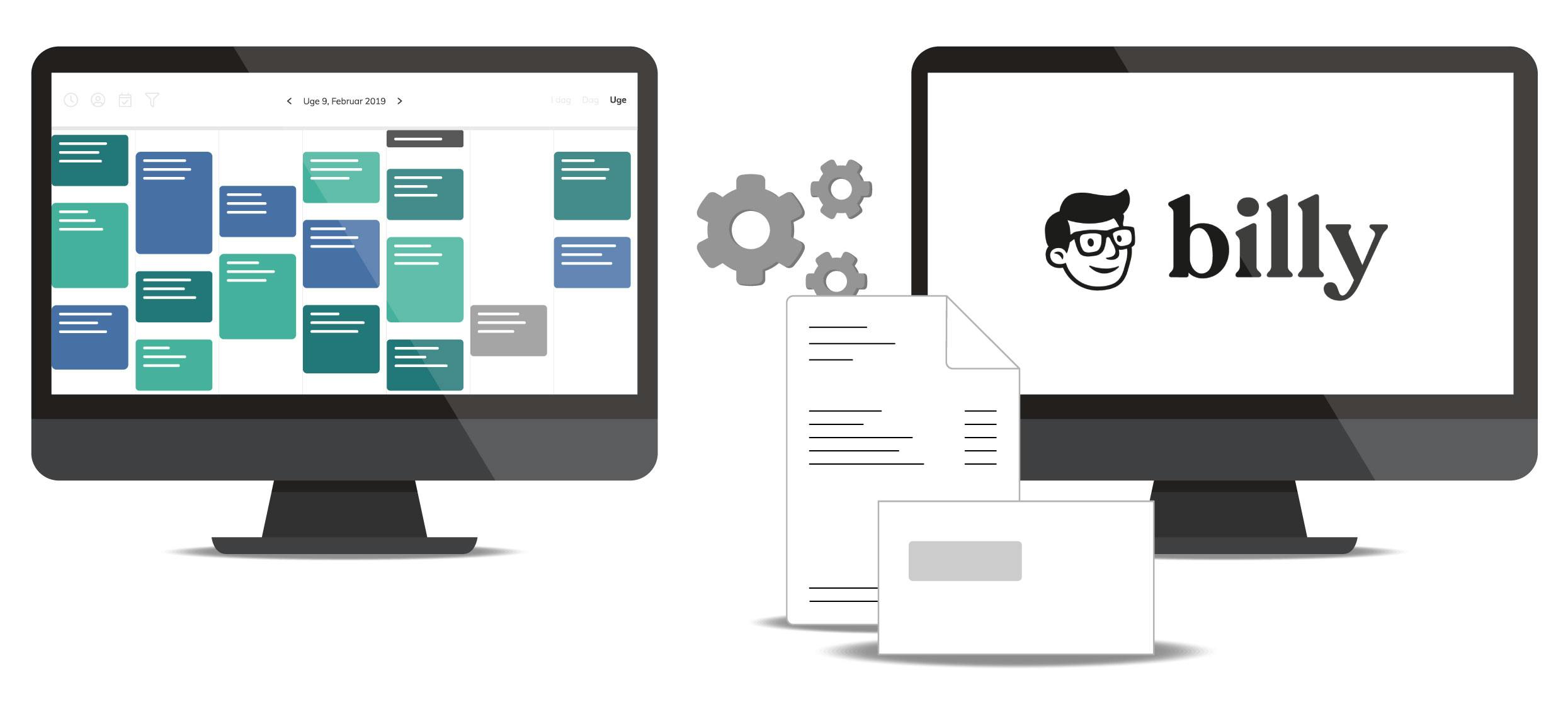 Illustation af integrationen mellem Billy og CleanManager